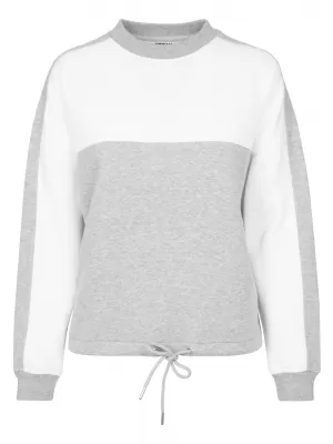 Damen Sweatshirt URBAN CLASSICS TB1842 GRAU/WEIß