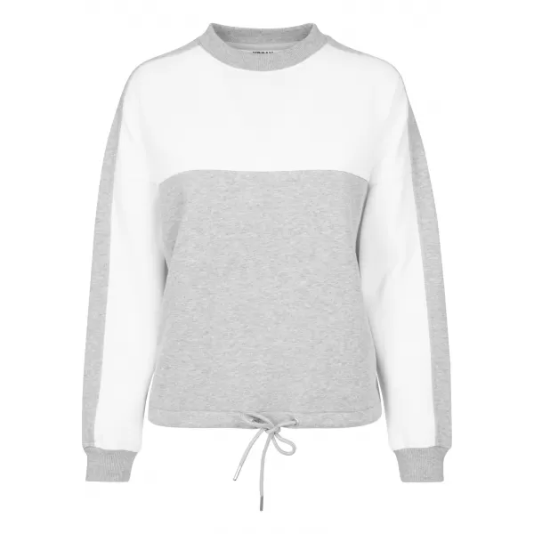  Damen Sweatshirt URBAN CLASSICS TB1842 GRAU/WEIß 