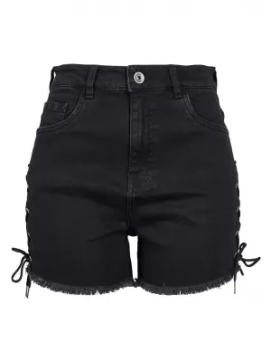 Damenshorts URBAN CLASSICS TB2001 SCHWARZ GEWASCHEN