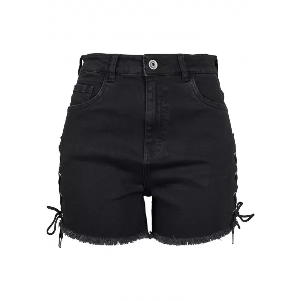  Damenshorts URBAN CLASSICS TB2001 SCHWARZ GEWASCHEN 