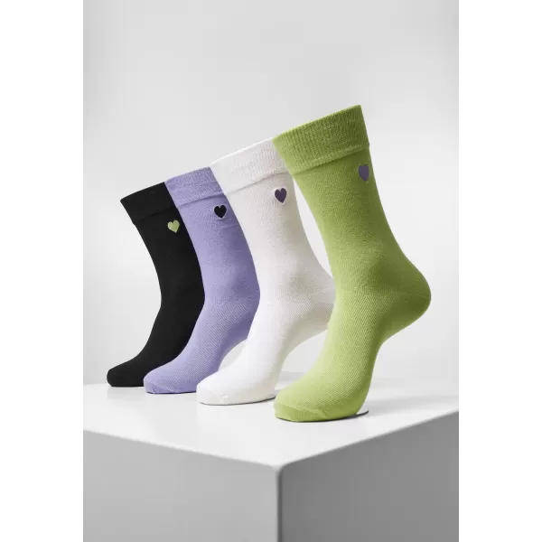  Socken URBAN CLASSICS TB4242 SCHWARZ/LILA/KALK/WEIß 