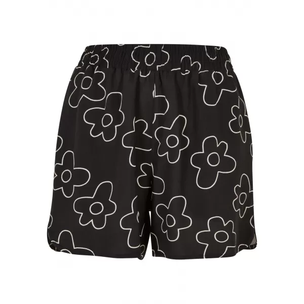  Damenshorts URBAN CLASSICS TB3435 SCHWARZE BLUME 