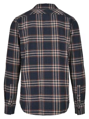Hemd URBAN CLASSICS TB3807 DUNKELBLAU/GETEILT