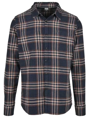 Hemd URBAN CLASSICS TB3807 DUNKELBLAU/GETEILT