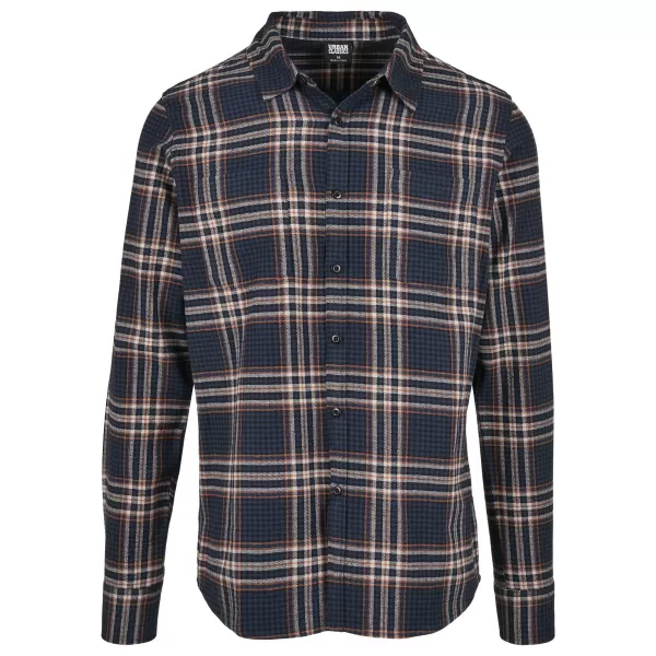  Hemd URBAN CLASSICS TB3807 DUNKELBLAU/GETEILT 