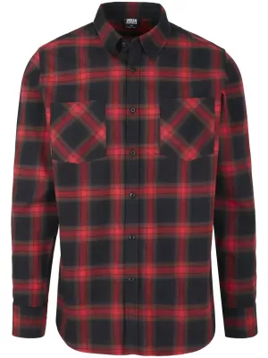 Hemd URBAN CLASSICS TB3195 SCHWARZ/ROT