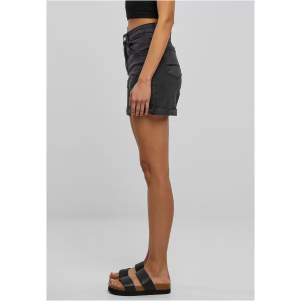  Damenshorts URBAN CLASSICS TB4796 SCHWARZ GEWASCHEN 