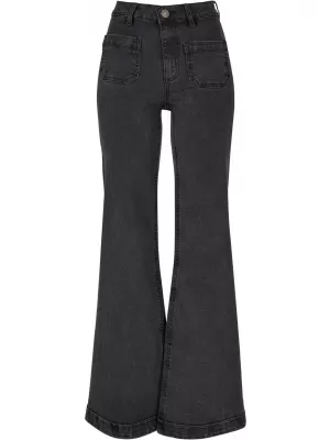 Damenhosen URBAN CLASSICS TB5452 SCHWARZ GEWASCHEN