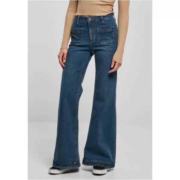  Damenhosen URBAN CLASSICS TB5452 TIEFBLAU GEWASCHEN 