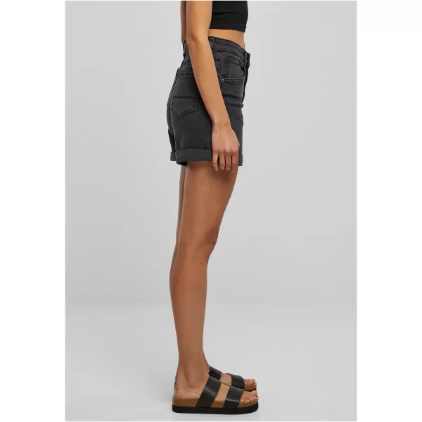  Damenshorts URBAN CLASSICS TB4796 SCHWARZ GEWASCHEN 