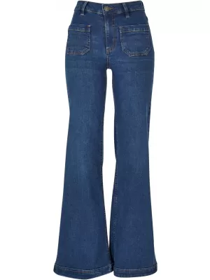 Damenhosen URBAN CLASSICS TB5452 TIEFBLAU GEWASCHEN