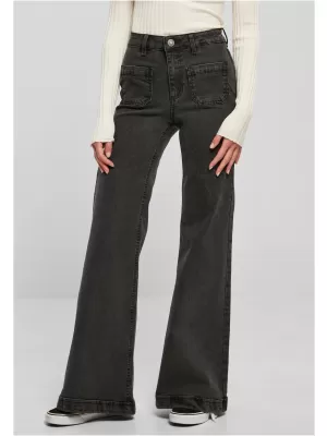 Damenhosen URBAN CLASSICS TB5452 SCHWARZ GEWASCHEN