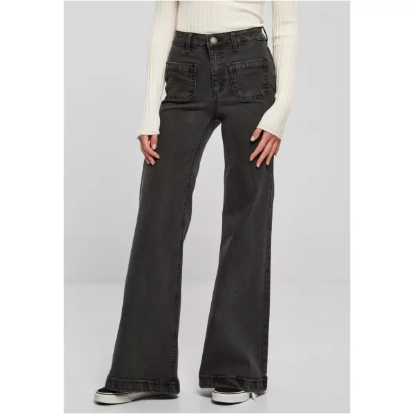 Damenhosen URBAN CLASSICS TB5452 SCHWARZ GEWASCHEN 