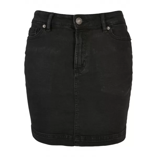  Damenrock URBAN CLASSICS TB4799 SCHWARZ GEWASCHEN 