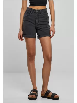 Damenshorts URBAN CLASSICS TB4796 SCHWARZ GEWASCHEN