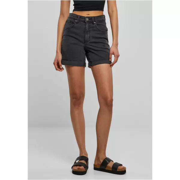 Damenshorts URBAN CLASSICS TB4796 SCHWARZ GEWASCHEN 