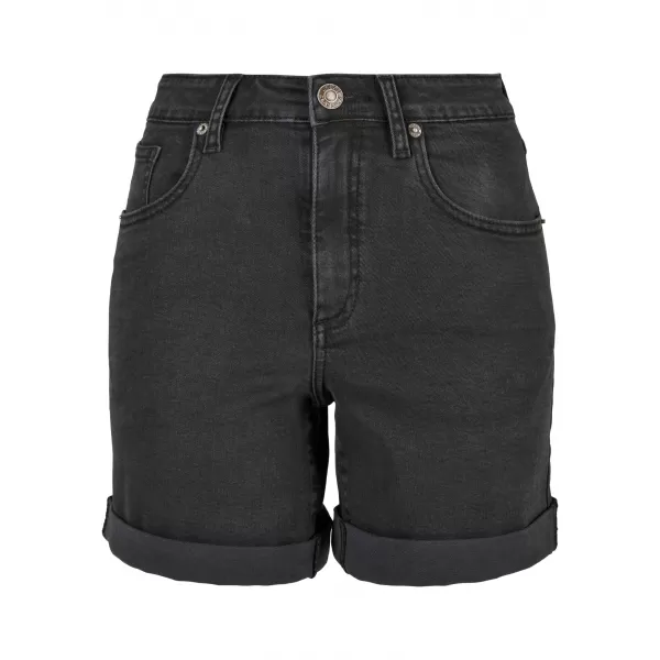  Damenshorts URBAN CLASSICS TB4796 SCHWARZ GEWASCHEN 