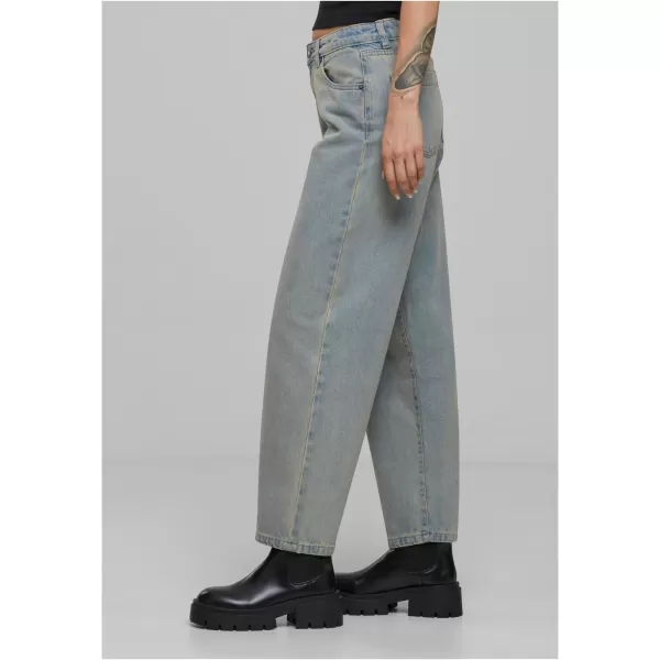  Damenjeans URBAN CLASSICS TB7127 NEU, HELLBLAU, VERSCHMUTZT GEWASCHEN 