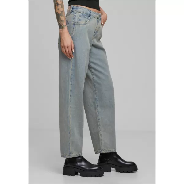  Damenjeans URBAN CLASSICS TB7127 NEU, HELLBLAU, VERSCHMUTZT GEWASCHEN 