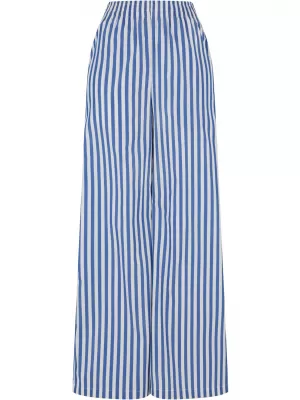 Damenhosen URBAN CLASSICS TB6844 WEIß/BLAU