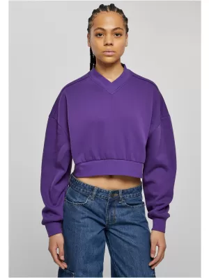 Damen Sweatshirt URBAN CLASSICS TB6090 ECHTES VIOLETT
