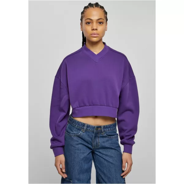  Damen Sweatshirt URBAN CLASSICS TB6090 ECHTES VIOLETT 