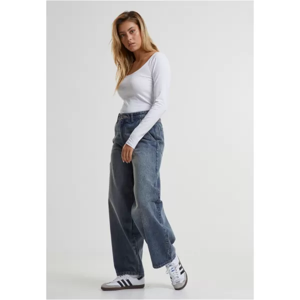  Damen URBAN CLASSICS TB7099 NEUES DUNKELBLAU GEWASCHEN 