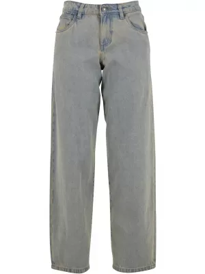 Damenjeans URBAN CLASSICS TB7127 NEU, HELLBLAU, VERSCHMUTZT GEWASCHEN