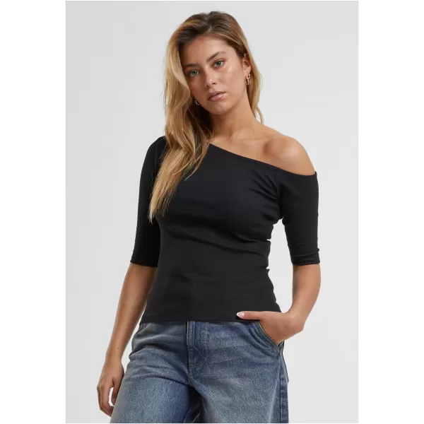  Damen-T-Shirt URBAN CLASSICS TB7096 SCHWARZ 