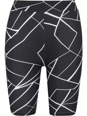 Damenshorts URBAN CLASSICS TB4346A GEOMETRISCHES SCHWARZ/SCHWARZ 2er-Pack