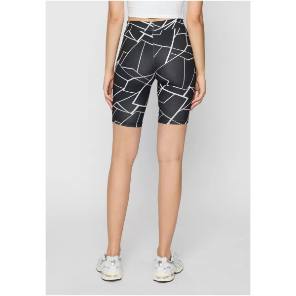 Damenshorts URBAN CLASSICS TB4346A GEOMETRISCHES SCHWARZ/SCHWARZ   2er-Pack 