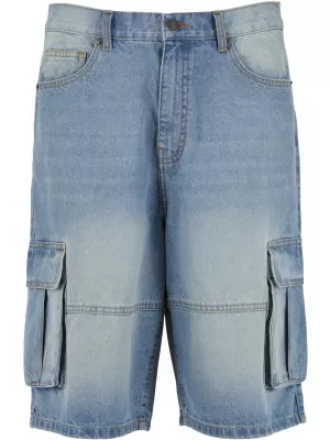Shorts URBAN CLASSICS TB7367 NEU HELLBLAU SCHMUTZIG GEWASCHEN