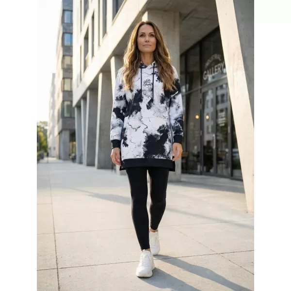  Funktionaler Sweatshirt -Prämie von Frauen ALTISPORT VOJ/ALW066MI03 WEIß -UND -SCHWARZ 