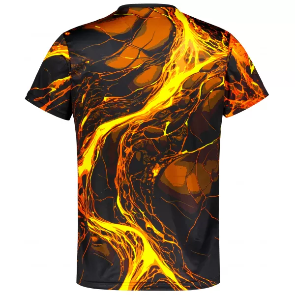  Männer funktionaler T -Shirt Premium ALTISPORT VOJ/ALM071TR01 SCHWARZ -AUSGELB 
