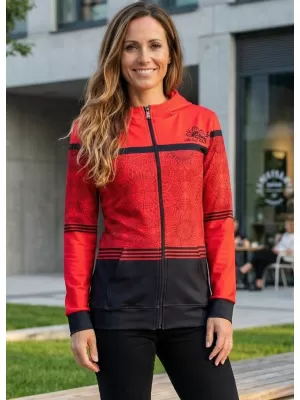 Frauen -Sweatshirt bei Reißverschlussprämie ALTISPORT VOJ/ALW023MI02 ROT
