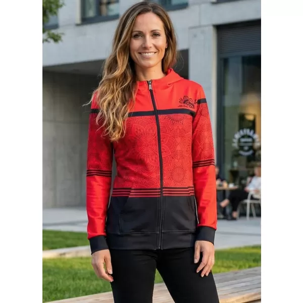 Frauen -Sweatshirt bei Reißverschlussprämie ALTISPORT VOJ/ALW023MI02 ROT 