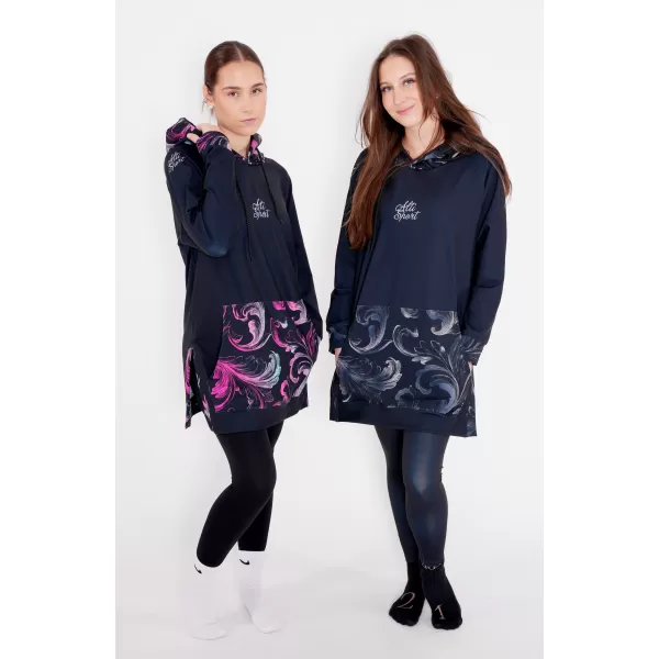 Funktionaler Sweatshirt -Prämie von Frauen ALTISPORT VOJ/ALW065MI03 SCHWARZ -PINK 