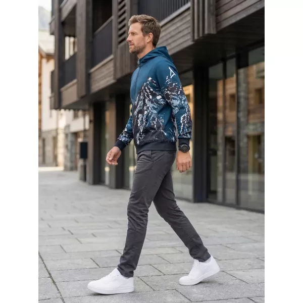  Herren -Sweatshirt auf Reißverschlussprämie ALTISPORT VOJ/ALM059MI02 MARINE 