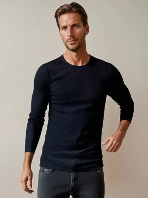 Herrenpullover DSTREET WX2294 DUNKELBLAU