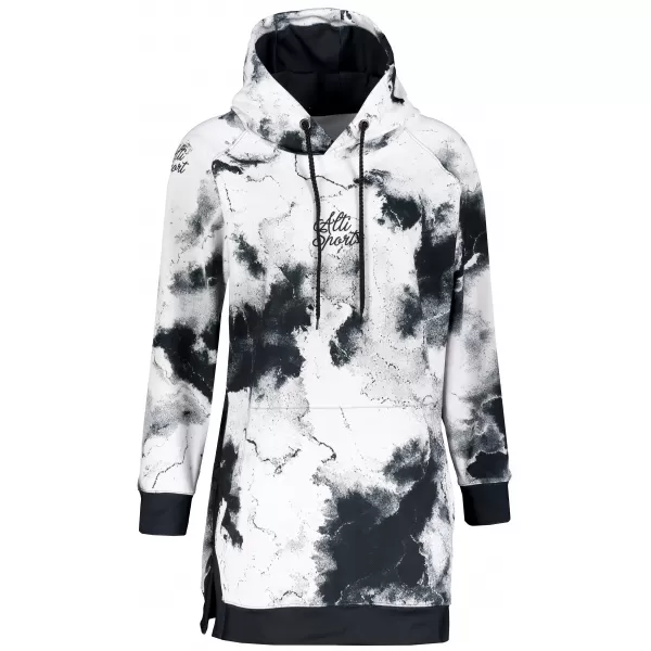  Funktionaler Sweatshirt -Prämie von Frauen ALTISPORT VOJ/ALW066MI03 WEIß -UND -SCHWARZ 