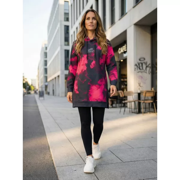  Funktionaler Sweatshirt -Prämie von Frauen ALTISPORT VOJ/ALW066MI03 SCHWARZ -PINK 
