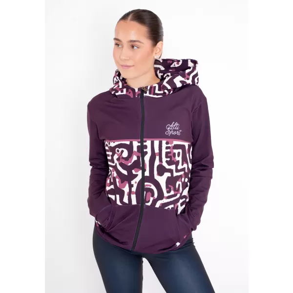  Frauen -Sweatshirt bei Reißverschlussprämie ALTISPORT VOJ/ALW060MI02 BURGUND 