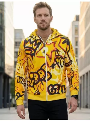 Herren -Sweatshirt auf Reißverschlussprämie ALTISPORT VOJ/ALM054MI02 BERNSTEIN