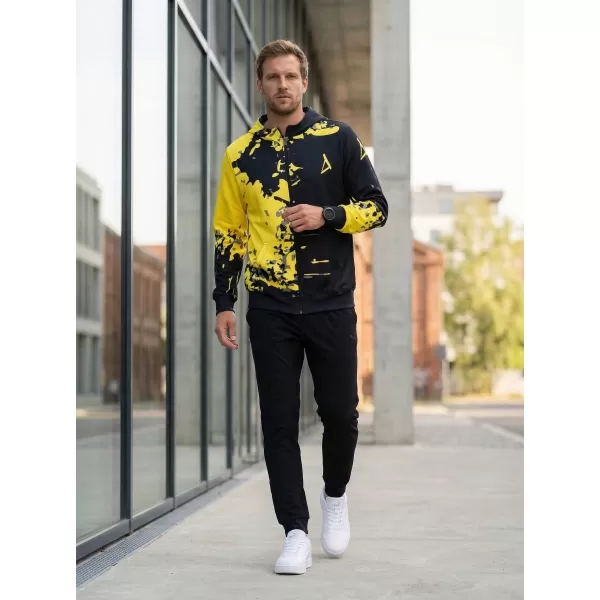  Herren -Sweatshirt auf Reißverschlussprämie ALTISPORT VOJ/ALM057MI02 FLUO GELB 
