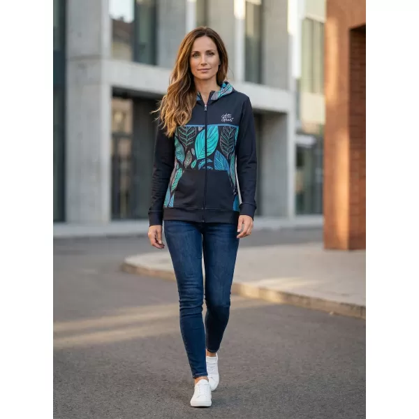  Frauen -Sweatshirt bei Reißverschlussprämie ALTISPORT VOJ/ALW061MI02 BLAU 