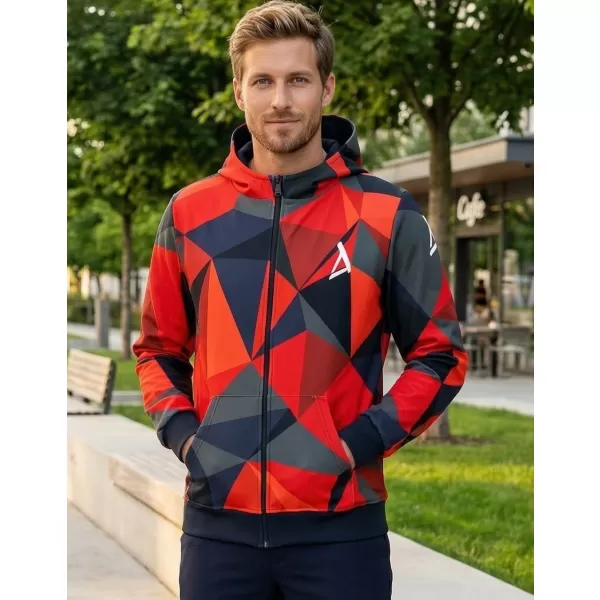  Herren -Sweatshirt auf Reißverschlussprämie ALTISPORT VOJ/ALM007MI02 ROT 