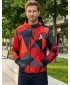 Herren -Sweatshirt auf Reißverschlussprämie ALTISPORT VOJ/ALM007MI02 ROT