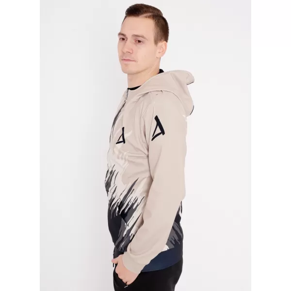  Herren -Sweatshirt auf Reißverschlussprämie ALTISPORT VOJ/ALM006MI02 SCHWARZ -BROWN 