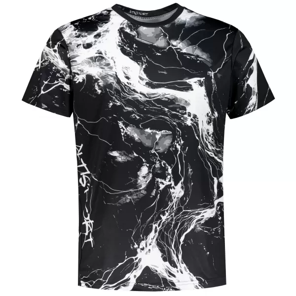  Männer funktionaler T -Shirt Premium ALTISPORT VOJ/ALM071TR01 SCHWARZ UND WEIß 
