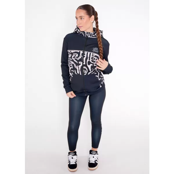  Frauen -Sweatshirt bei Reißverschlussprämie ALTISPORT VOJ/ALW060MI02 SCHWARZ -BROWN 
